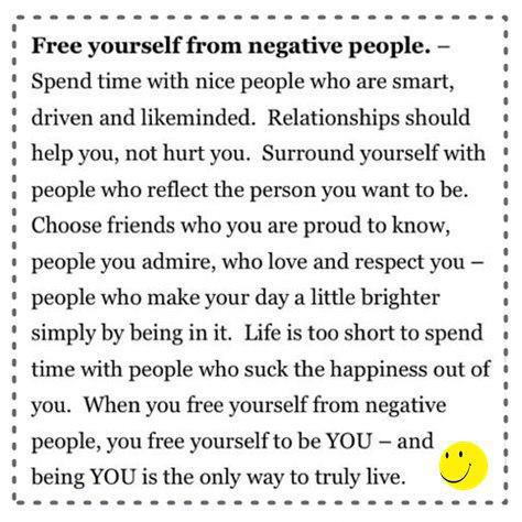 Free yourself from negative people